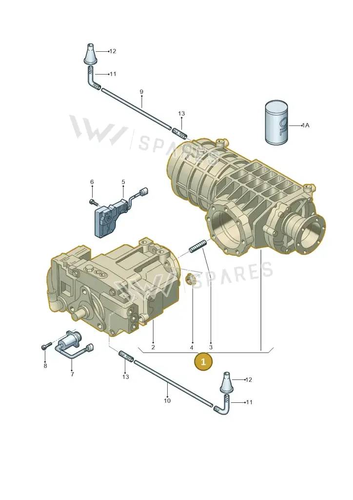 02D525010S — Skoda OCTAVIA/COMBI/4X4 (1996-2000) diagram 194525100, position 1