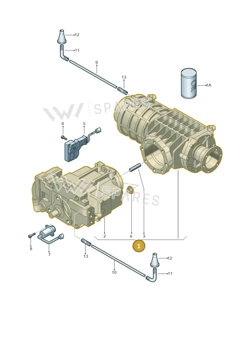 02D525010S — Skoda OCTAVIA/COMBI/4X4 (1996-2000) diagram 194525100, position 1