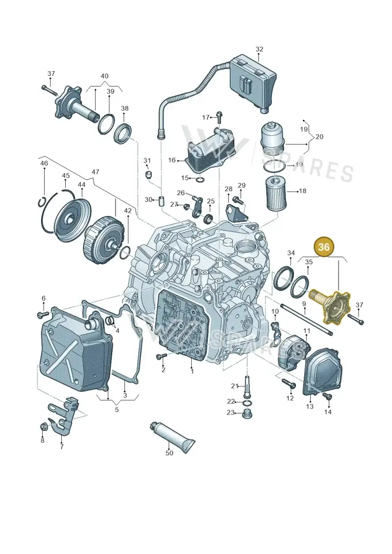 02E409343C — Skoda Superb Combi (2015-2024) diagram 793321650, position 36