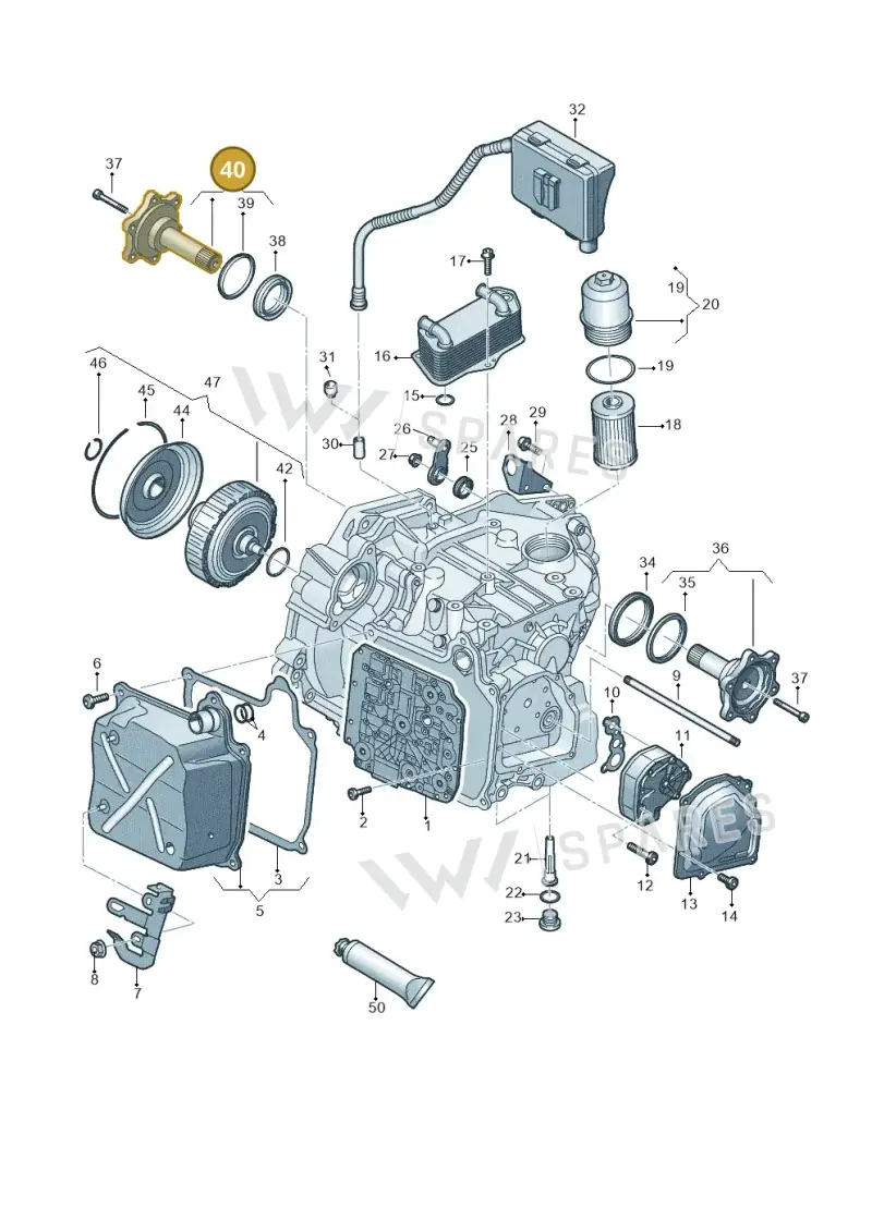 02E409344C — Skoda Superb Combi (2015-2024) diagram 793321650, position 40