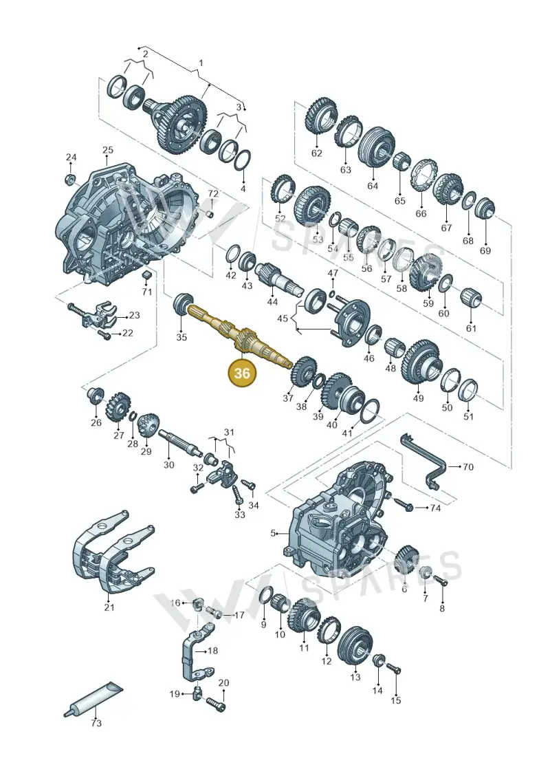 02J311103H — Skoda Kamiq (2019-) diagram 827315030, position 36