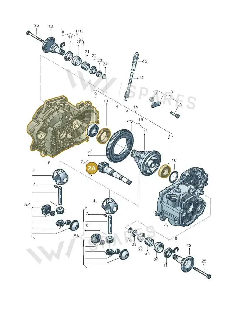 02J311205R — Skoda OCTAVIA/COMBI/4X4 (1996-2000) diagram 148409250, position 2A