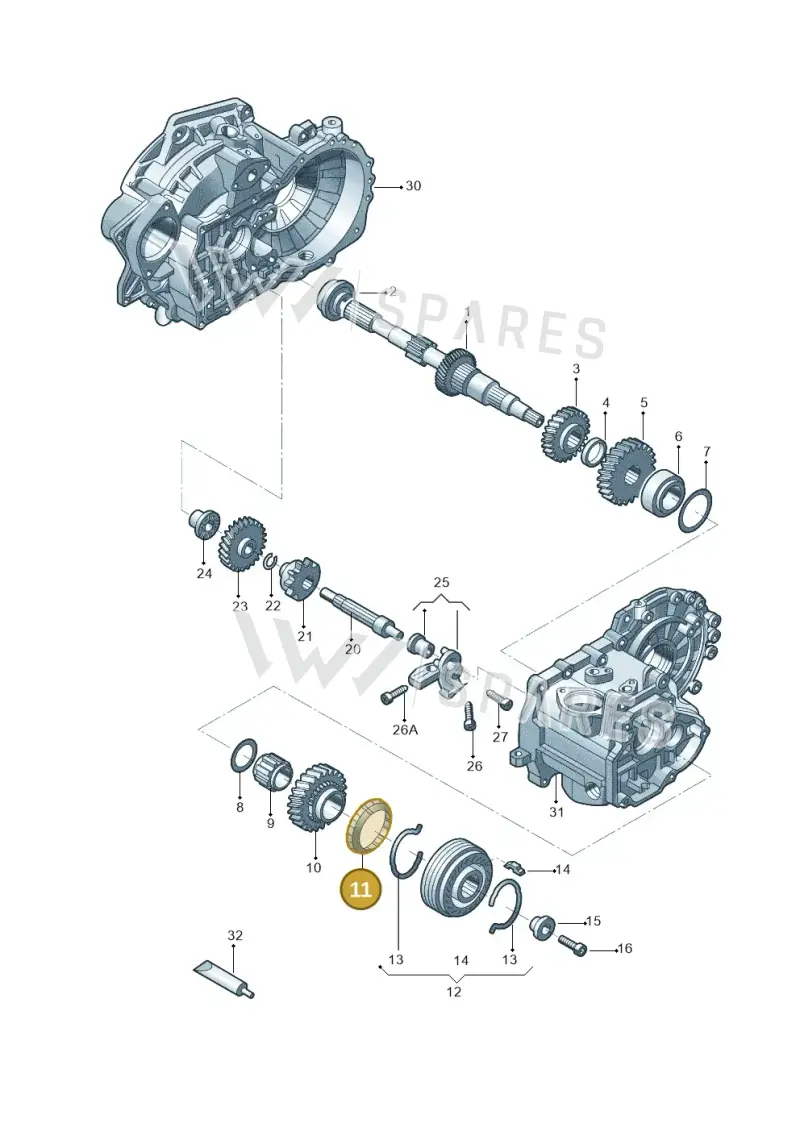 02J311295C — Skoda Yeti (2013-2017) diagram 876311390, position 11