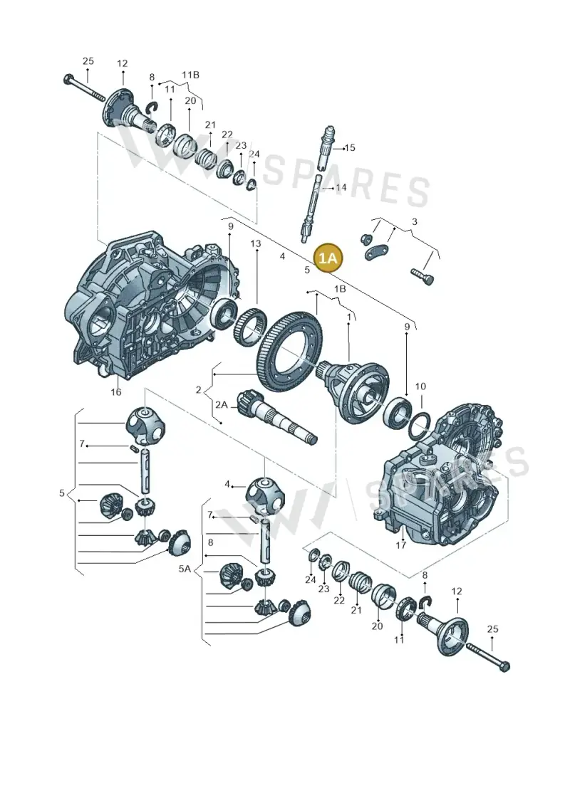 02J409021BD — Skoda OCTAVIA/COMBI/4X4 (1996-2000) diagram 148409250, position 1A