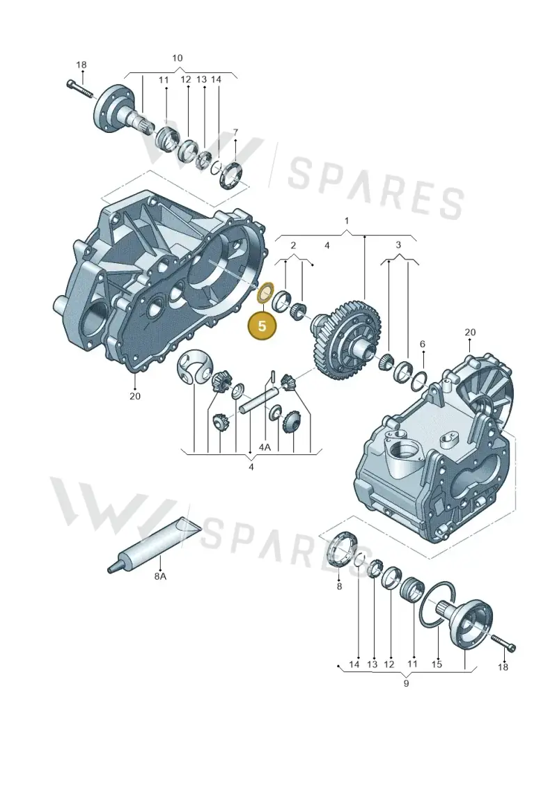 02K409210D — Skoda Octavia ambiente (2008-2013) diagram 420409170, position 5