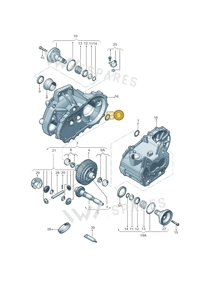 02K409210F — Skoda Fabia Jingrui (2008-2014) diagram 744409170, position 5