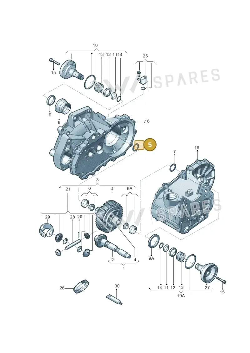 02K409210G — Skoda Fabia Jingrui (2008-2014) diagram 744409170, position 5