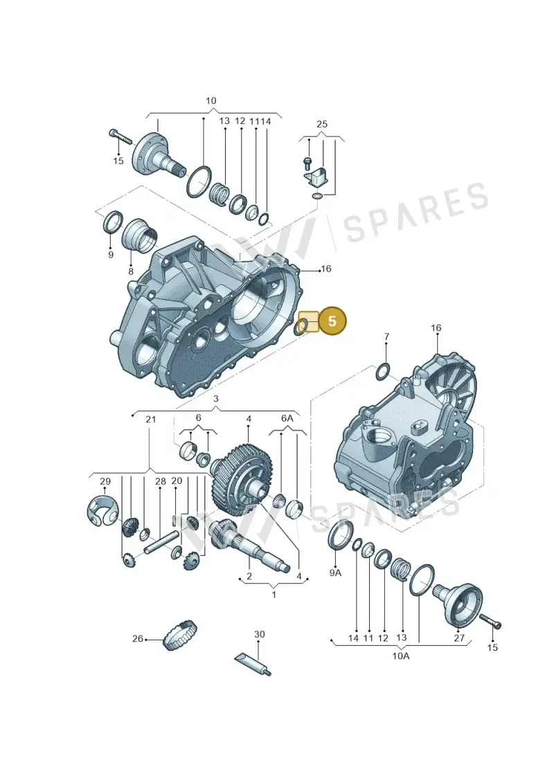 02K409210H — Skoda Fabia Jingrui (2008-2014) diagram 744409170, position 5