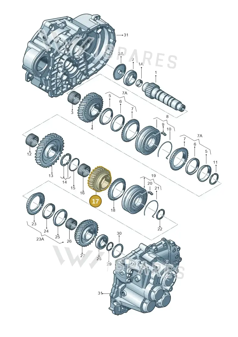 02M311145AA — Skoda Yeti (2013-2017) diagram 649311430, position 17