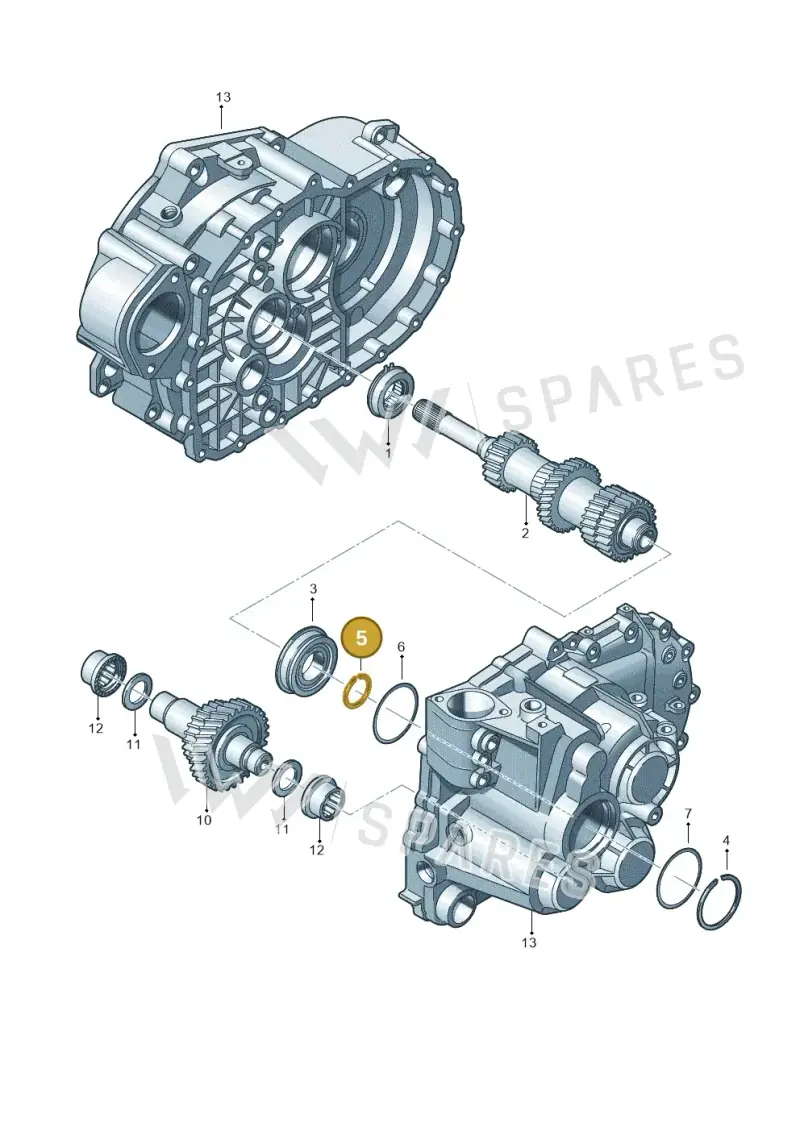 02M311187F — Skoda Superb (2013-2015) diagram 406311360, position 5