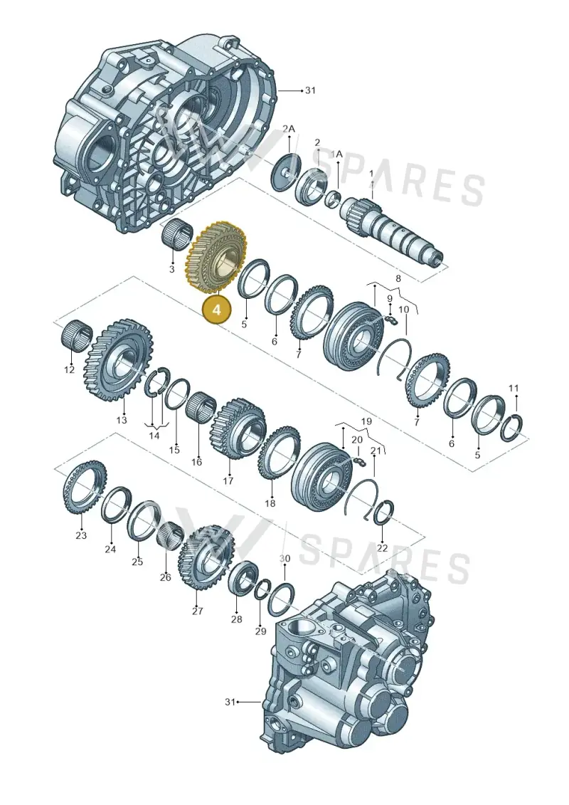 02M311261H — Skoda Superb (2013-2015) diagram 194311580, position 4