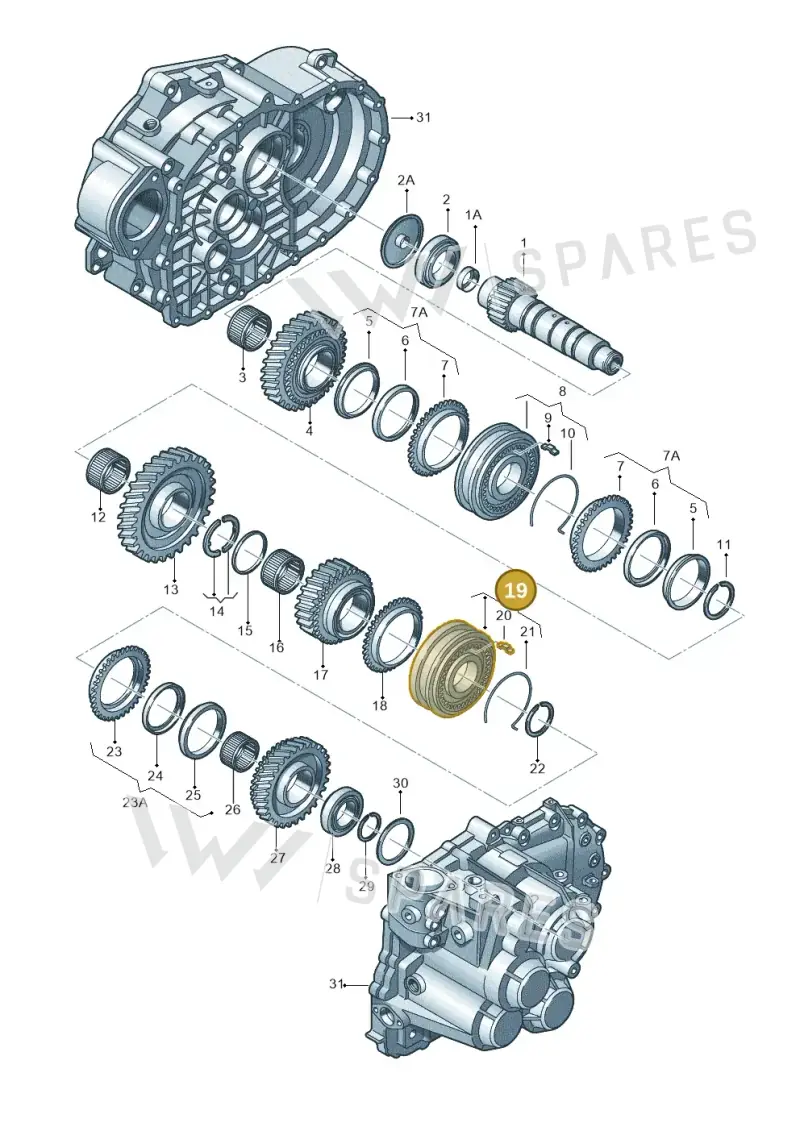 02M311301F — Skoda Yeti (2013-2017) diagram 649311430, position 19