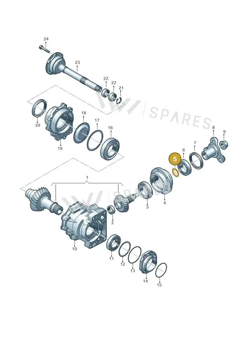 02M409280K — Skoda OCTAVIA/COMBI/4X4      01> (2000-) diagram 194409470, position 5