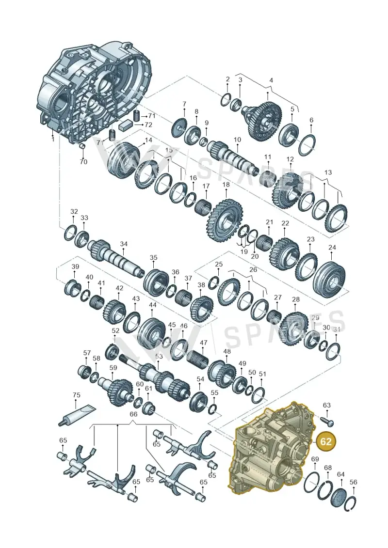 02Q301103AJ — Skoda Octavia (2019-2024) diagram 813300552, position 62