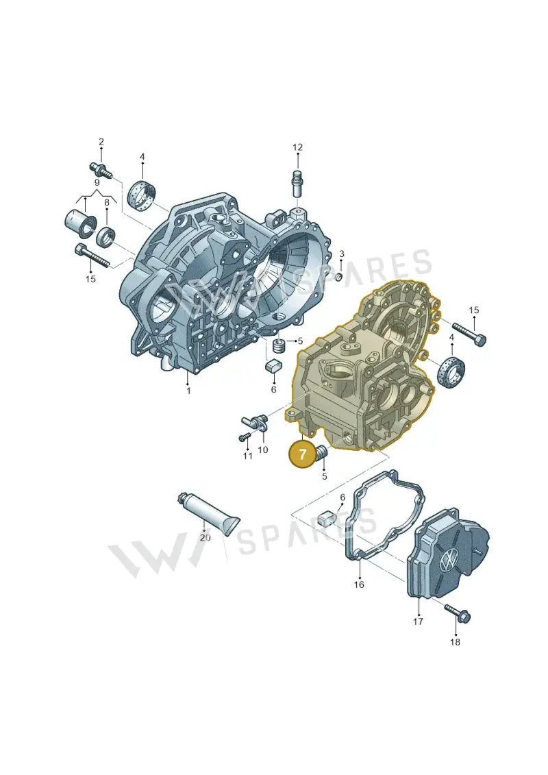 02R301103B — Skoda Roomster (2010-2015) diagram 672301400, position 7