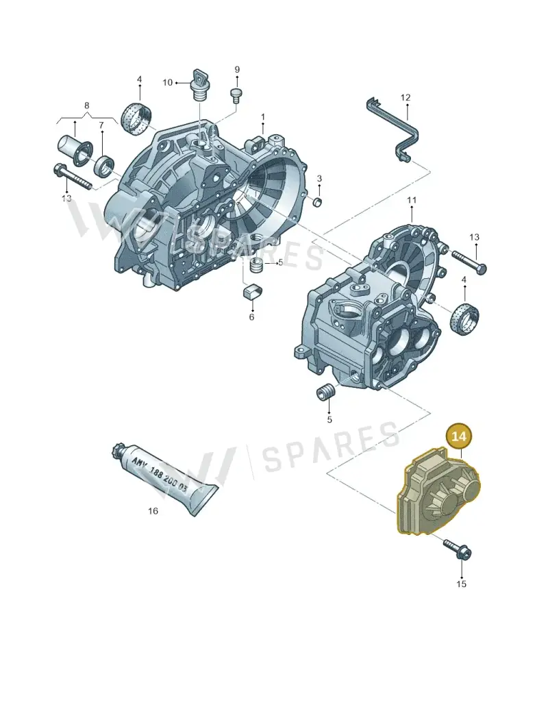02S301211K — Skoda Octavia ambiente (2008-2013) diagram 409301420, position 14
