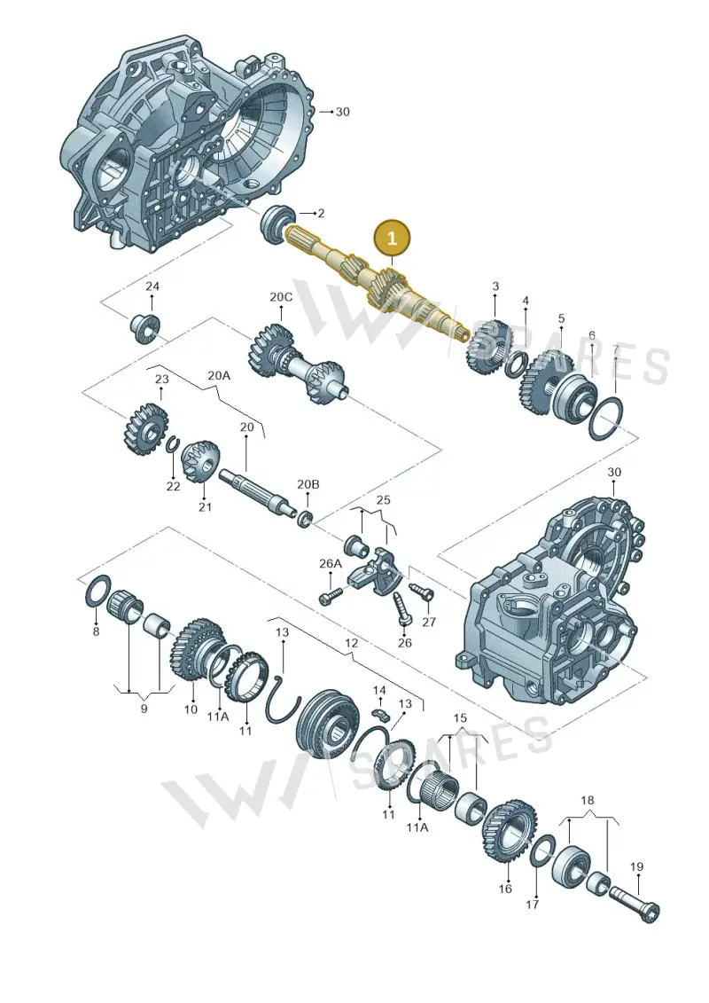 02S311103E — Skoda Octavia (2017-2020) diagram 656311410, position 1