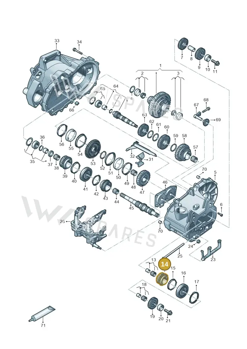 02T311158AN — Skoda Fabia (2021-) diagram 827310030, position 14