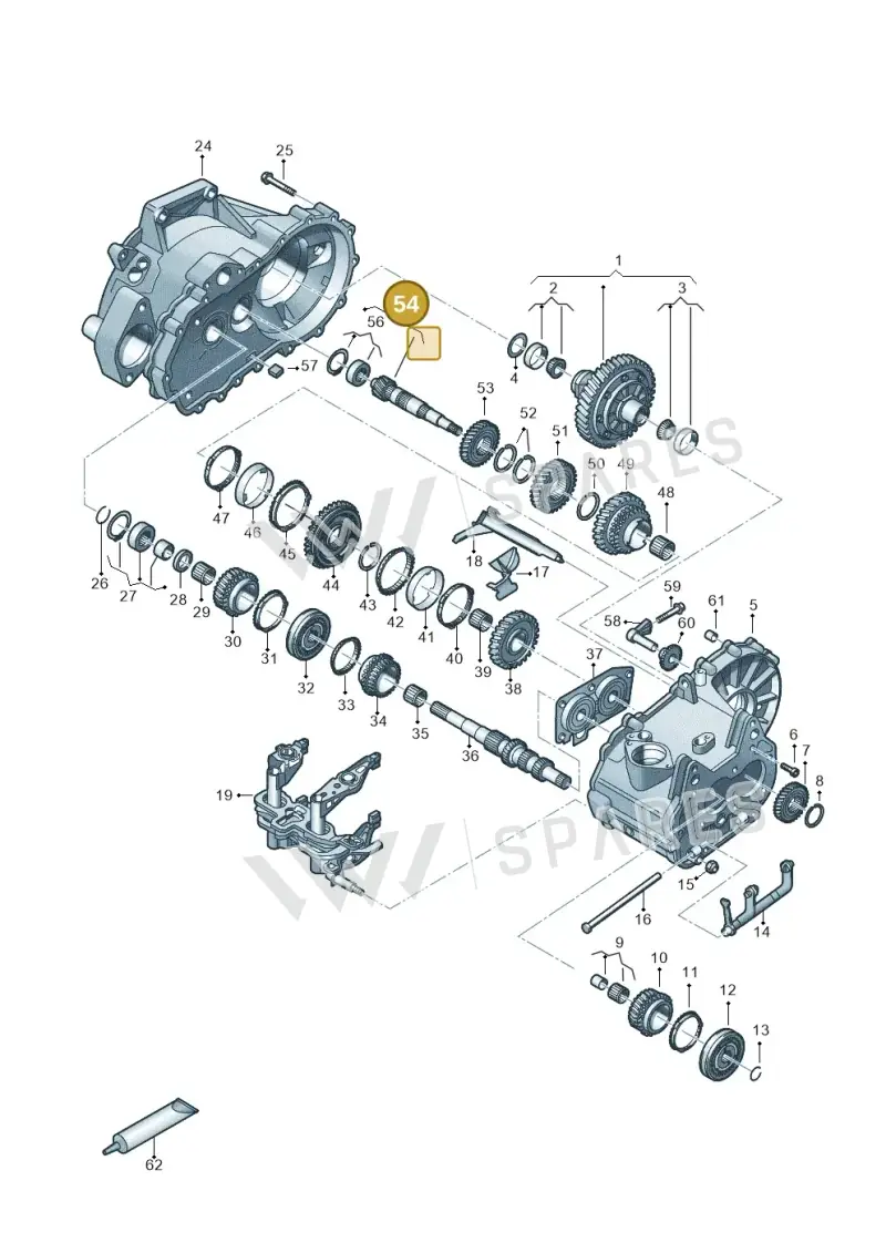 02T311198D — Skoda Fabia (2014-2022) diagram 827305060, position 54