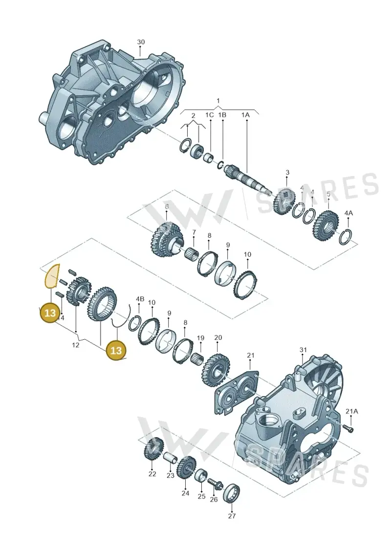 02T311249A — Skoda Superb (2013-2015) diagram 672311360, position 13