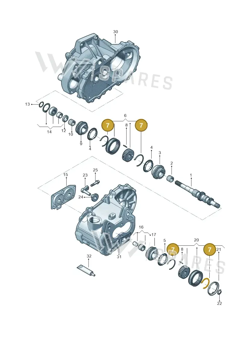 02T311311B — Skoda Yeti (2013-2017) diagram 876311330, position 7