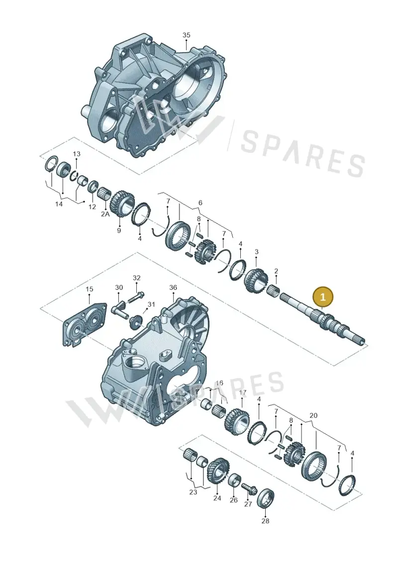 02U311103AE — Skoda Superb Combi (2015-2024) diagram 746311210, position 1