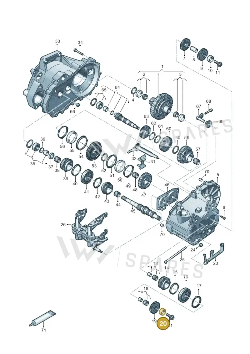 02U311122H — Skoda Octavia (2019-2024) diagram 827310030, position 20