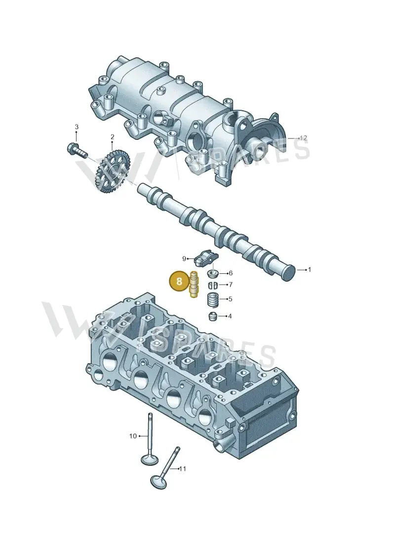 030109423 — Skoda Yeti (2013-2017) diagram 649109010, position 8