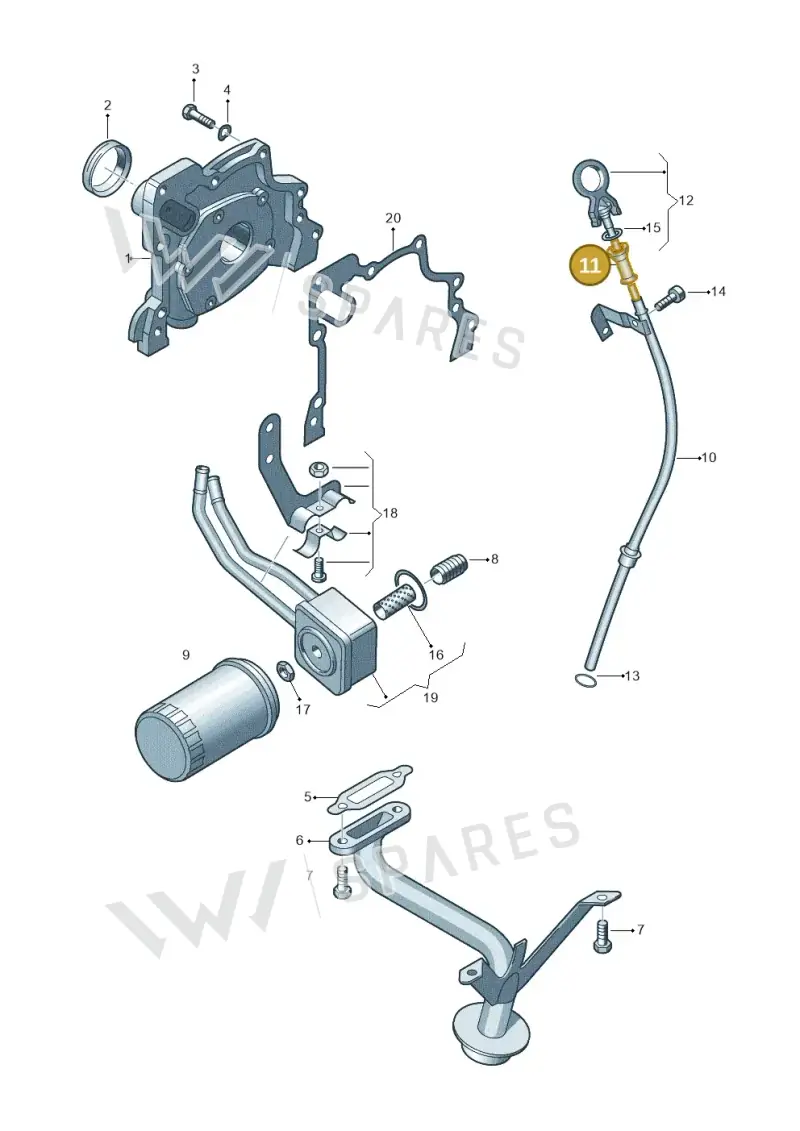 030115636A — Skoda Roomster (2010-2015) diagram 194115050, position 11
