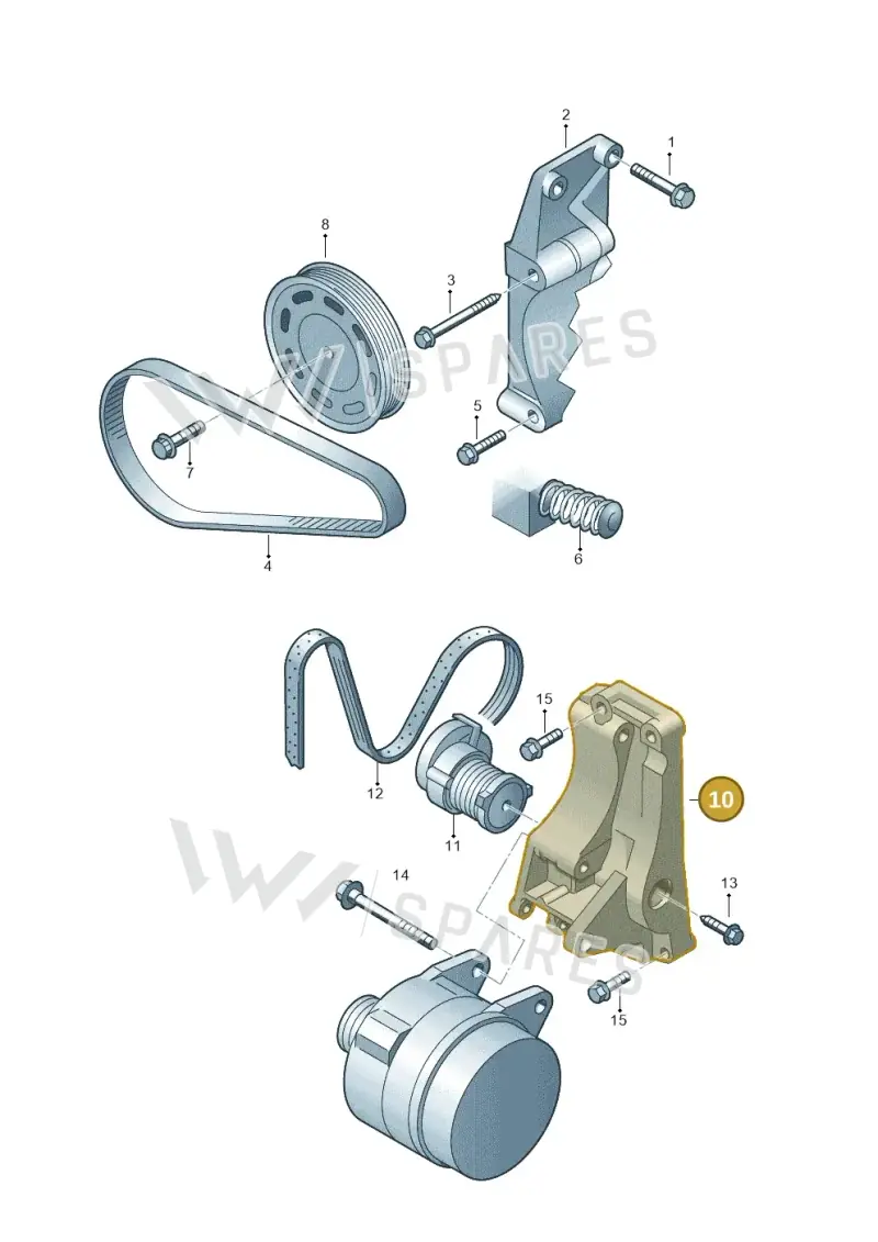 030145167D — Skoda OCTAVIA/COMBI/4X4      04> (2004-) diagram 225903400, position 10