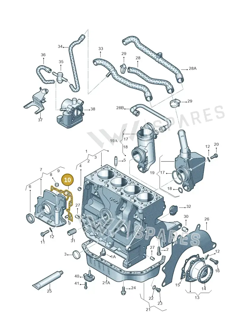 032103161K — Skoda OCTAVIA/COMBI/4X4      04> (2004-) diagram 166103000, position 10