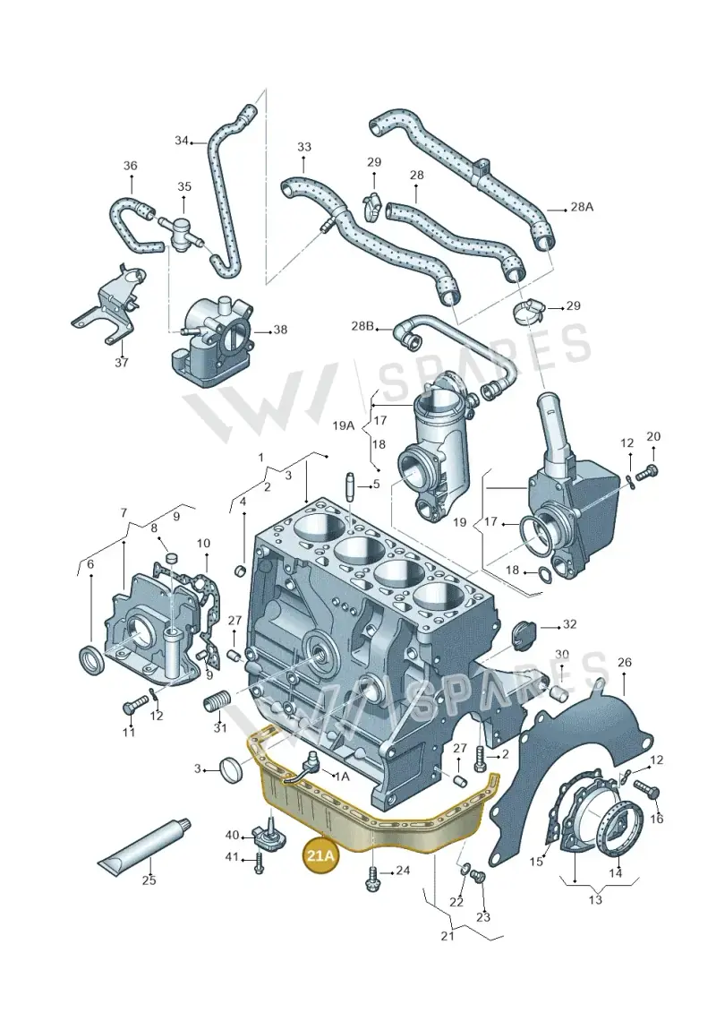 032103603AB — Skoda OCTAVIA/COMBI/4X4      04> (2004-) diagram 166103000, position 21A