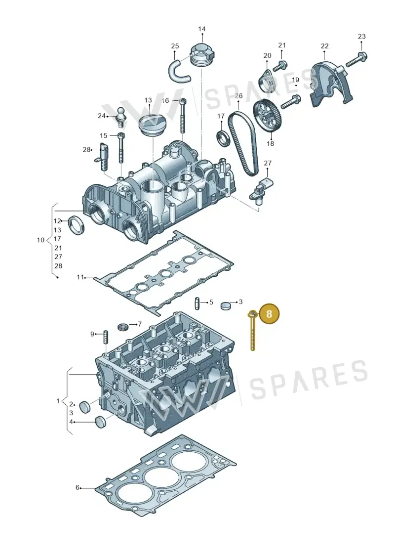 036103384B — Skoda Citigo (2011-2019) diagram 723103500, position 8