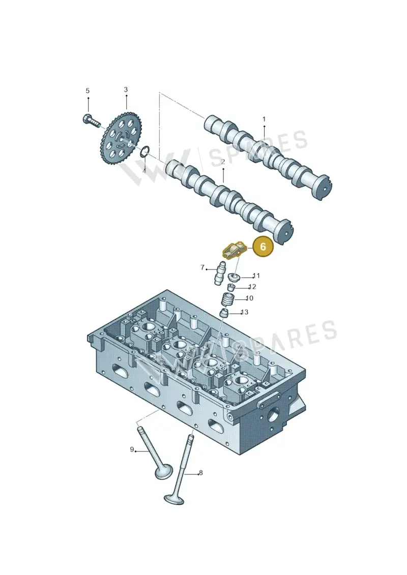 036109411D — Skoda Rapid (2012-2022) diagram 253109050, position 6