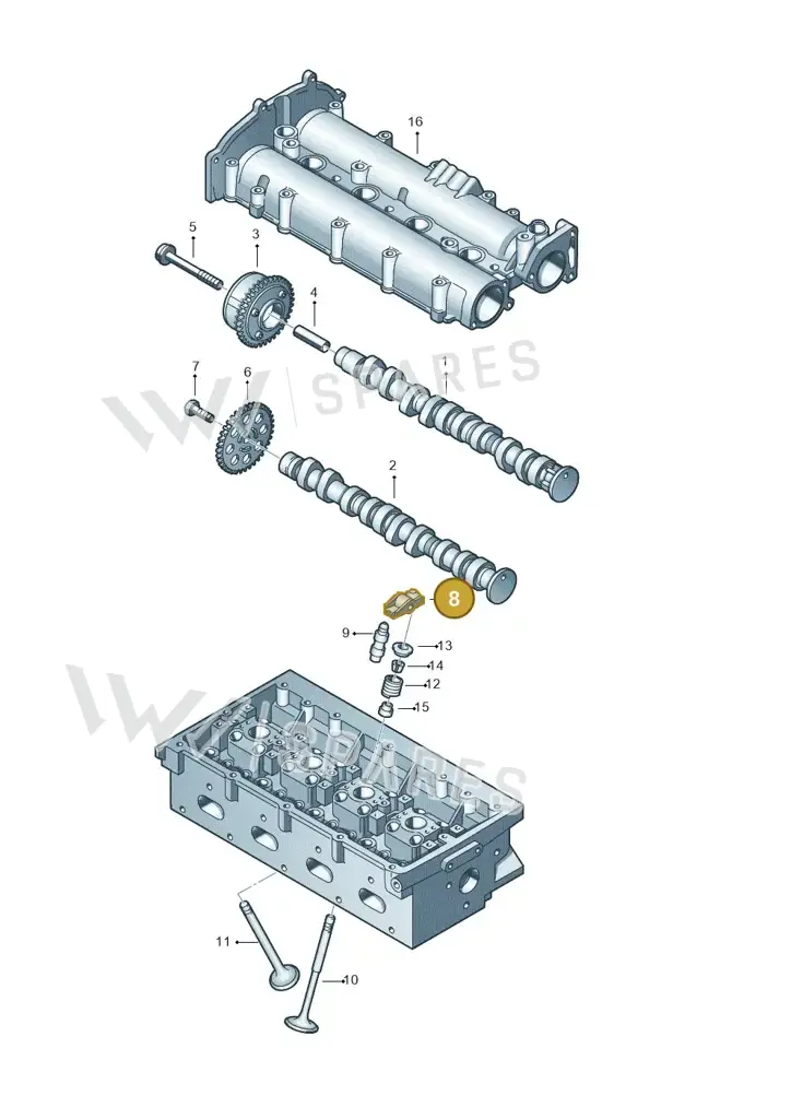 036109411H — Skoda Superb (2013-2015) diagram 409109150, position 8