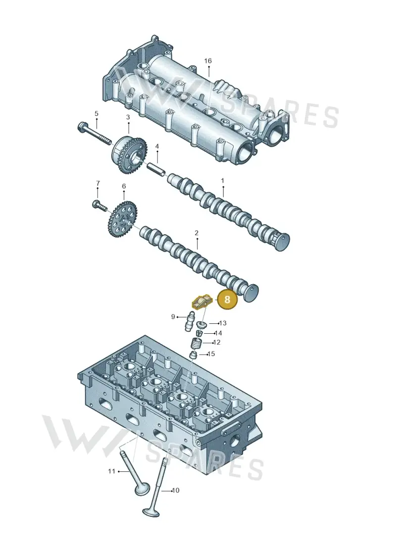 036109411H — Skoda Superb (2013-2015) diagram 409109150, position 8