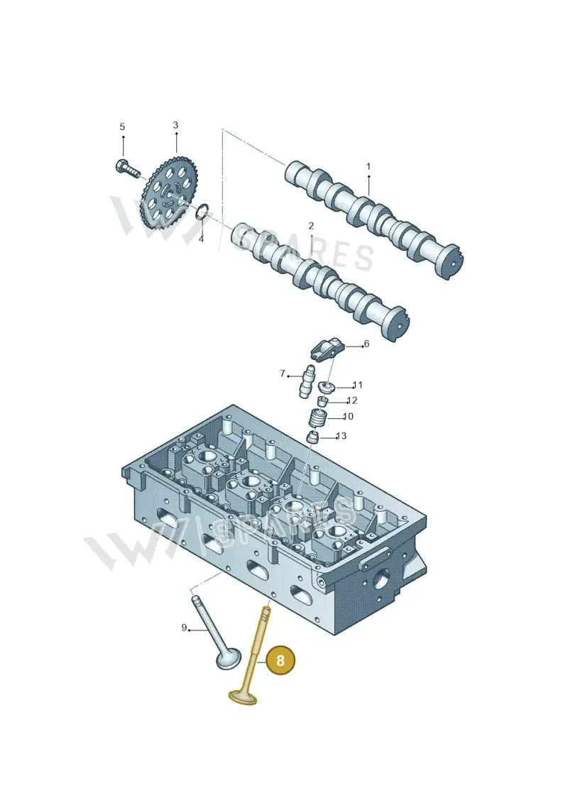 036109601AD — Skoda Rapid (2012-2022) diagram 253109050, position 8