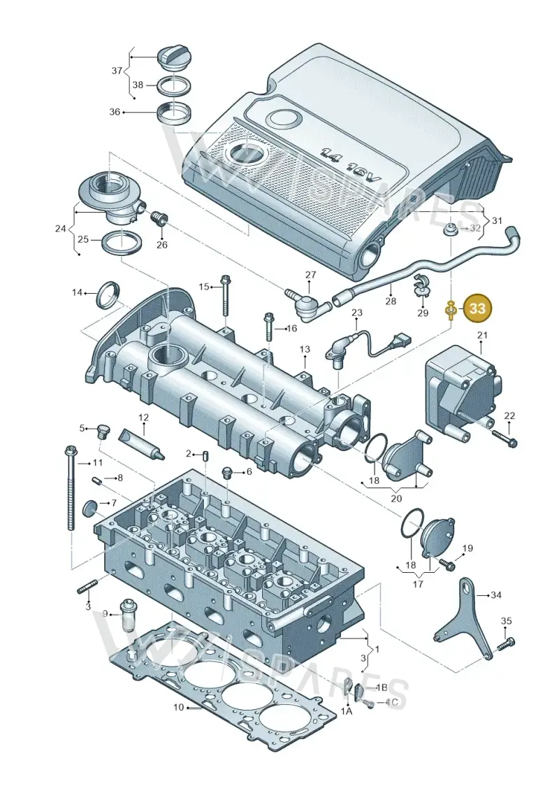 036129846B — Skoda OCTAVIA/COMBI/4X4      04> (2004-) diagram 420103400, position 33