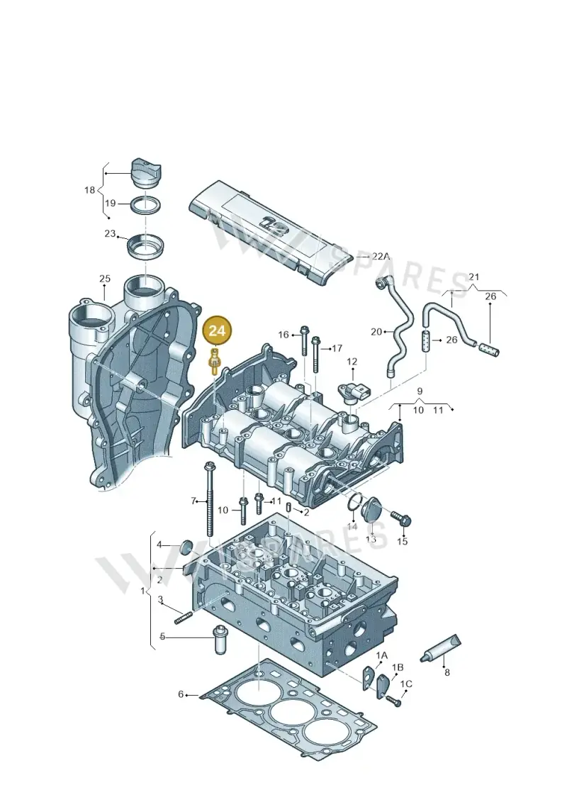 036129846B — Skoda Rapid (2012-2022) diagram 608103400, position 24