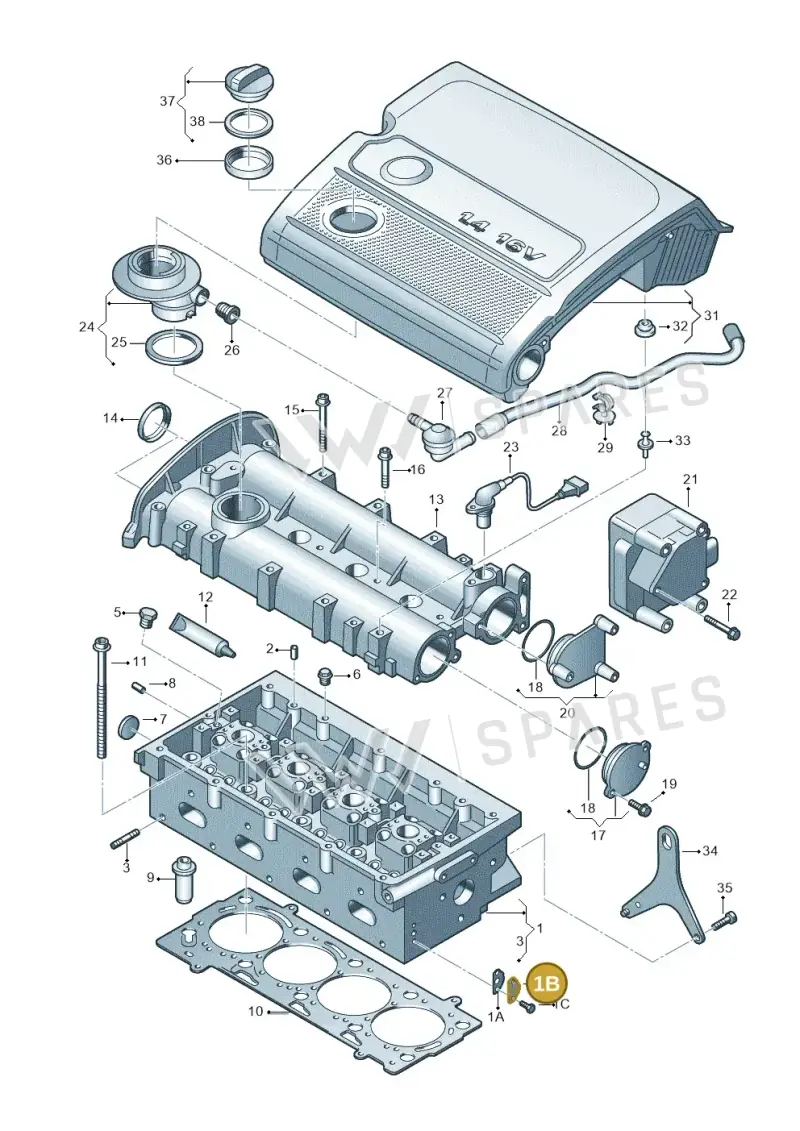 036131281 — Skoda OCTAVIA/COMBI/4X4      04> (2004-) diagram 420103400, position 1B