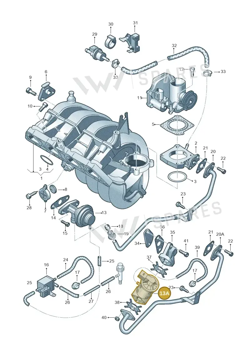 036131503M — Skoda OCTAVIA/COMBI/4X4      01> (2000-) diagram 194133110, position 13A
