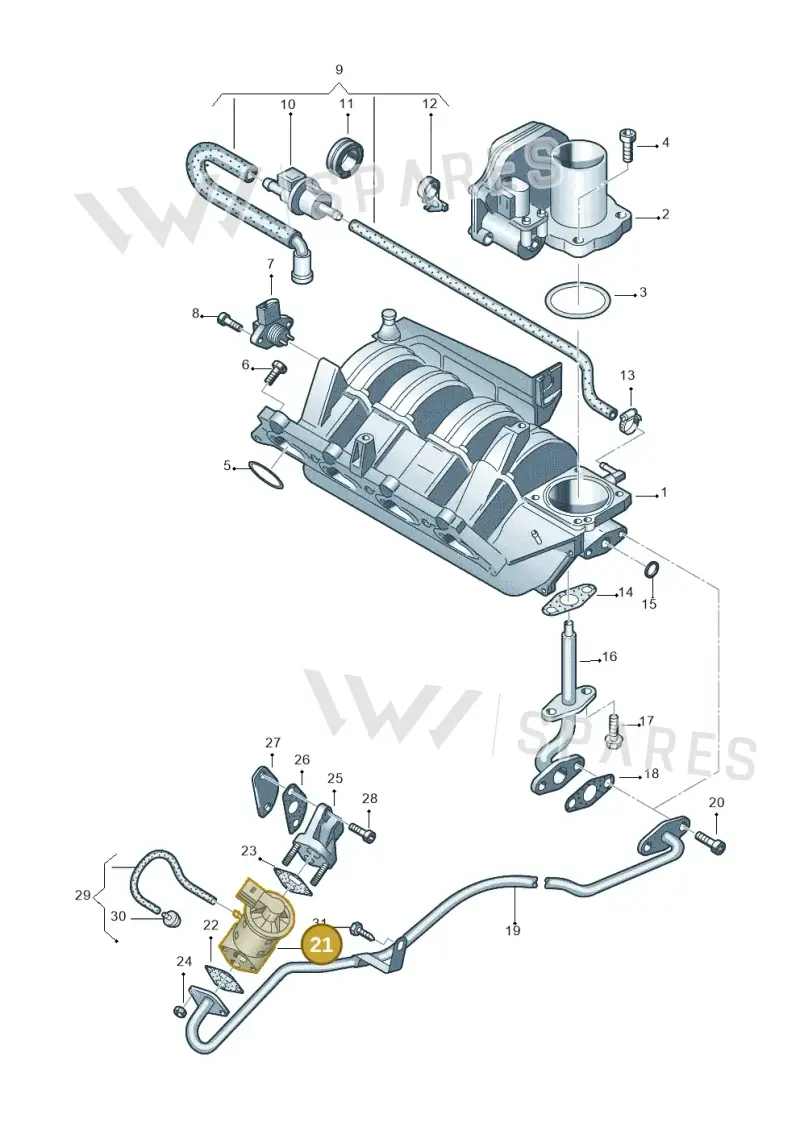 036131503M — Skoda FABIA/COMBI (1999-2004) diagram 253133350, position 21