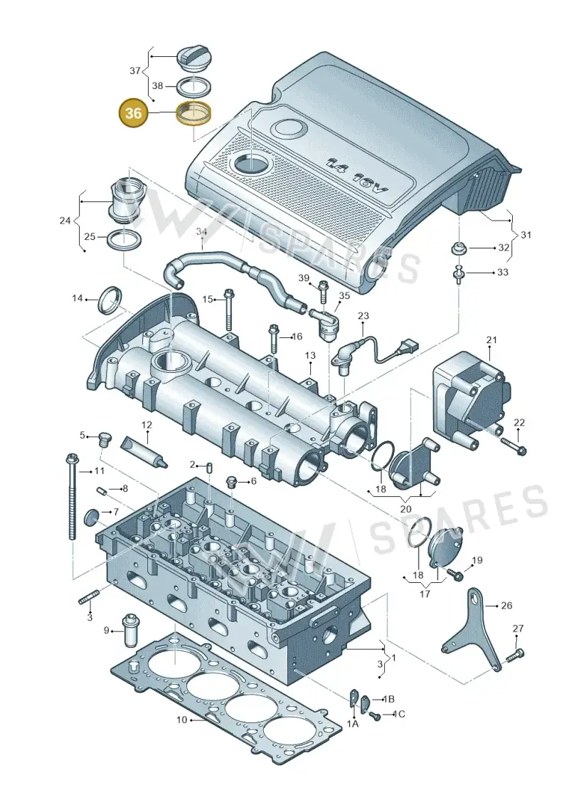 036133287 — Skoda FABIA/COMBI            05> (2004-) diagram 253103350, position 36