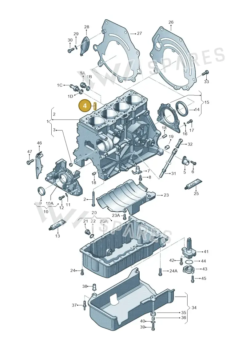 037103139A — Skoda FABIA/COMBI            05> (2004-) diagram 194103150, position 4