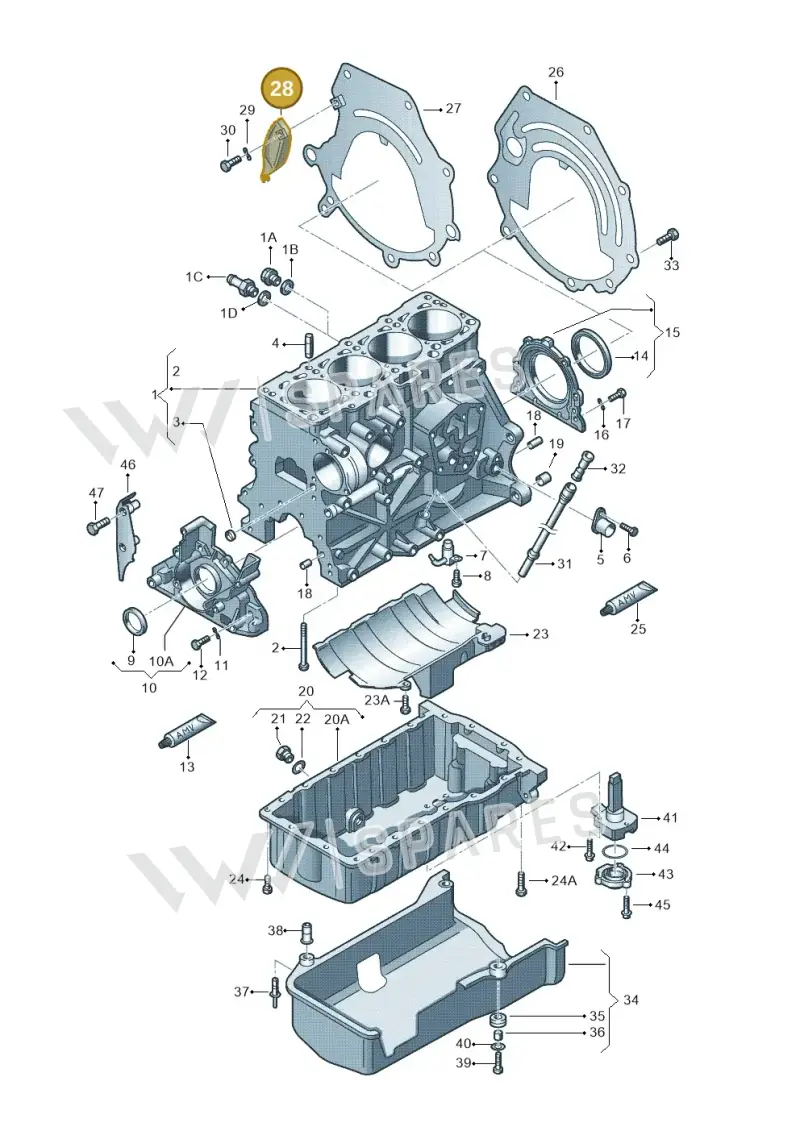 038103648H — Skoda FABIA/COMBI            05> (2004-) diagram 194103150, position 28