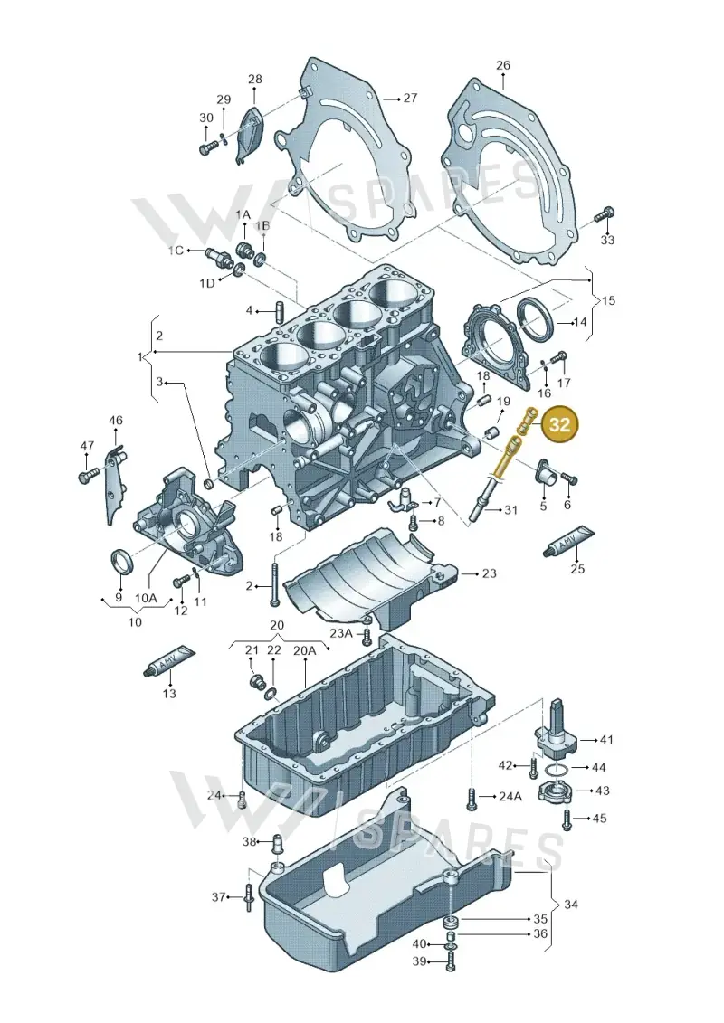 038103663 — Skoda OCTAVIA/COMBI/4X4      01> (2000-) diagram 194103150, position 32