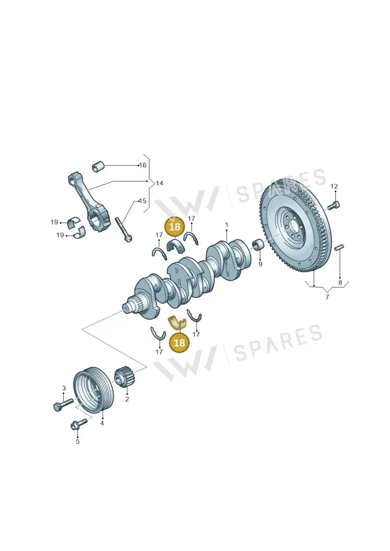 038105591AM — Skoda Yeti (2013-2017) diagram 649105250, position 18