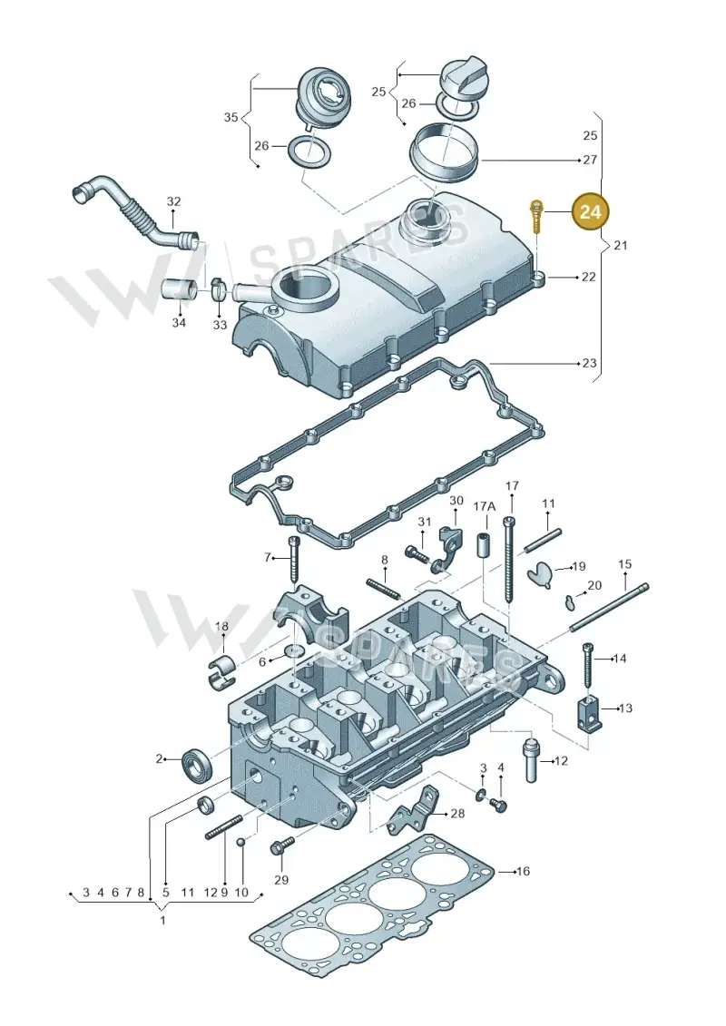 038128773 — Skoda Fabia Ambiente (2009-2013) diagram 195103470, position 24