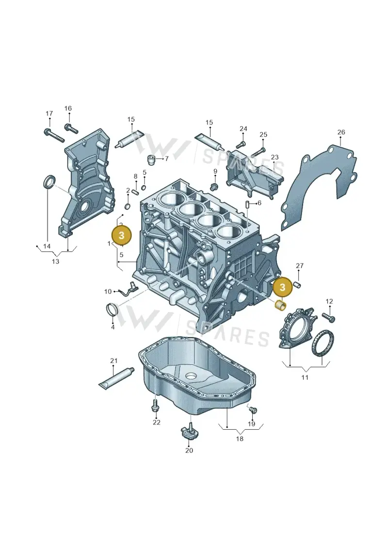 03C103113 — Skoda Roomster (2010-2015) diagram 672103060, position 3