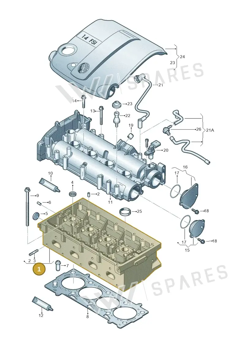 03C103264D — Skoda Yeti (2013-2017) diagram 253103400, position 1